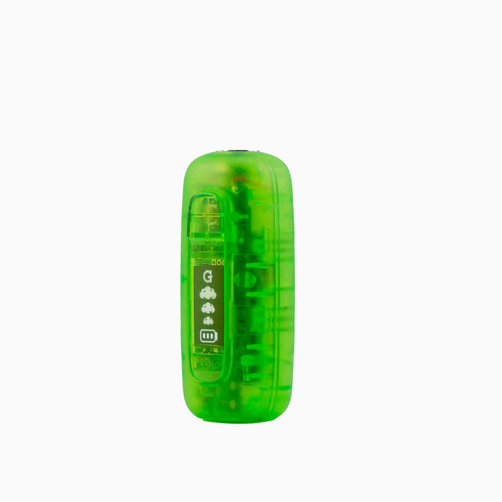 Neon green translucent G Pen 510 Original side profile showing the single-button interface