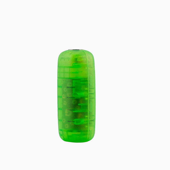 Neon green G Pen 510 Original rear view showing the translucent housing