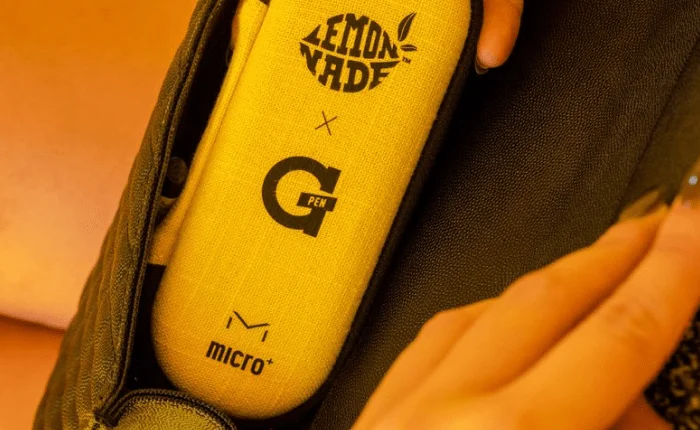 Lemonnade x G Pen Micro+ hemp carry case detail