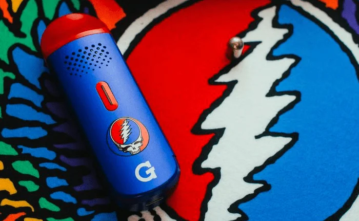 Grateful Dead x G Pen Dash vaporizer on a colorful background