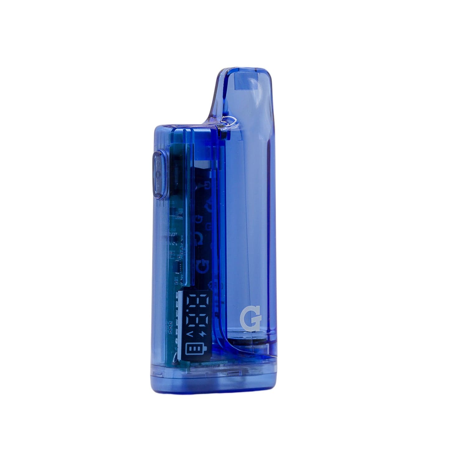 G Pen Hydout Blue Translucent 510 battery, side profile