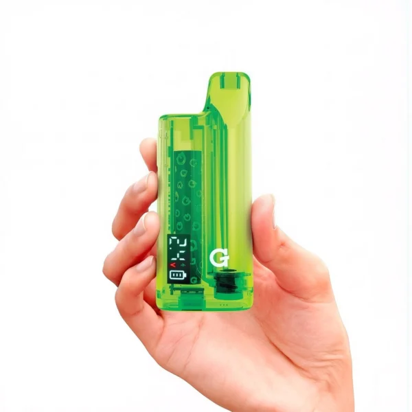 G Pen Hydout Neon Green Translucent 510 battery, additional view