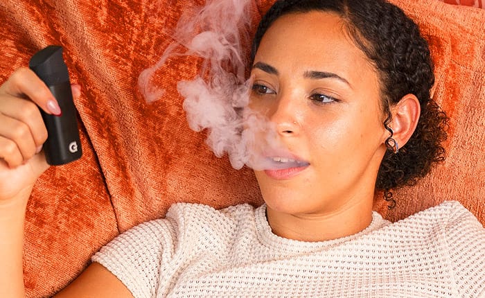 Relaxing with the G Pen Micro II concentrate vaporizer